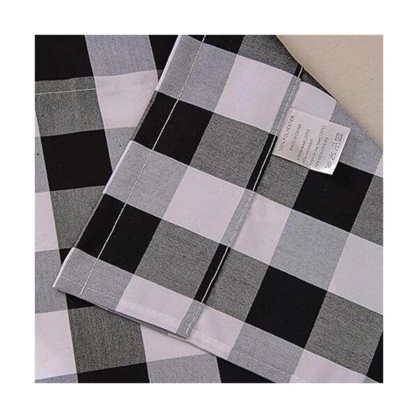 Annlaite Buffalo Checker Farmhouse Cenefa de cortina de