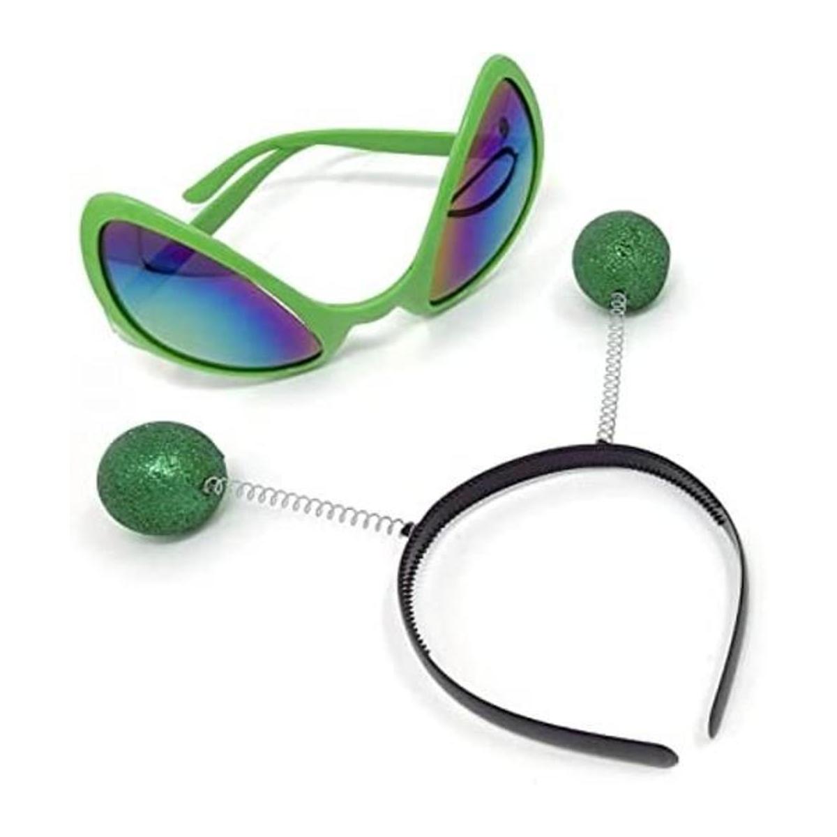 Cheerin Juego de diadema marciana de gafas alienígenas