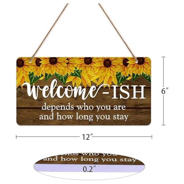 Letrero de bienvenida con diseño de girasol de PETCEE para