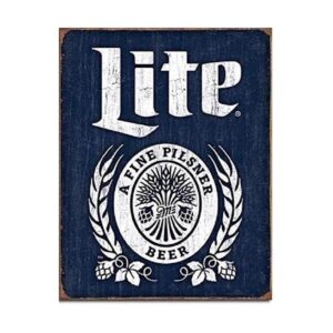 Kexle Miller Lite Brewing Beer Bottle Logo Weathered Retro_1