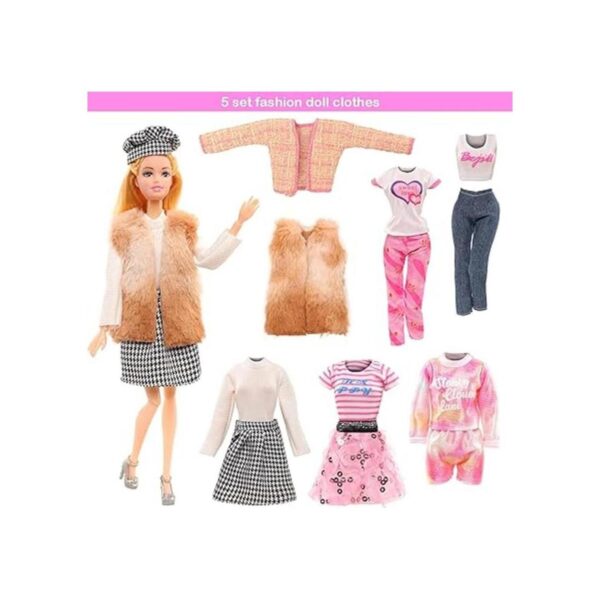 ENOCHT Juego de 16 ropa de muñeca que incluye 8 vestidos_3