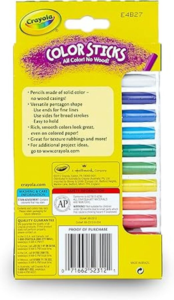 Crayola Lápices de colores sin madera 12 colores_2