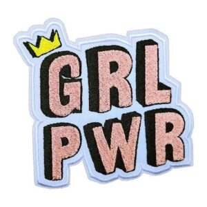 Crown Girl Power Girl Fuerza Bordado Hierro en Parche LGBT_1