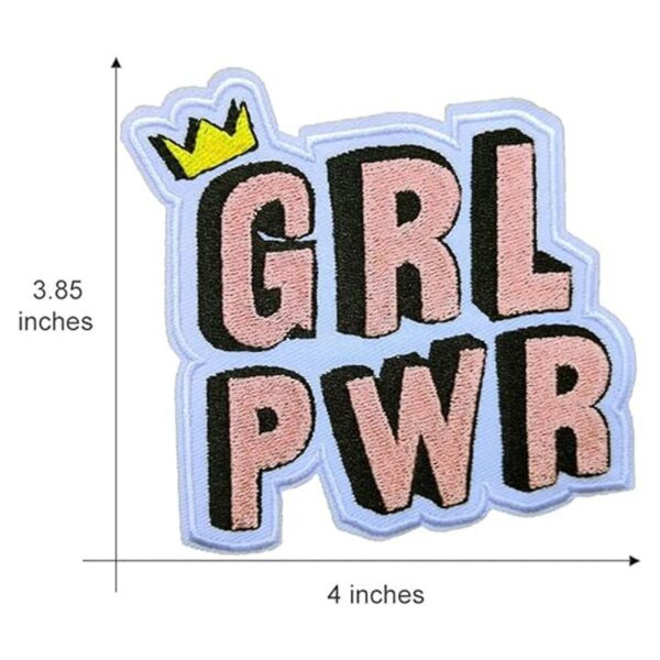 Crown Girl Power Girl Fuerza Bordado Hierro en Parche LGBT_2