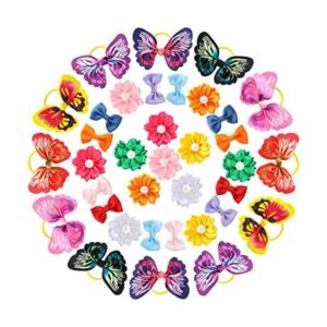 Janinka 36 lazos para el pelo de perro perlas de flores