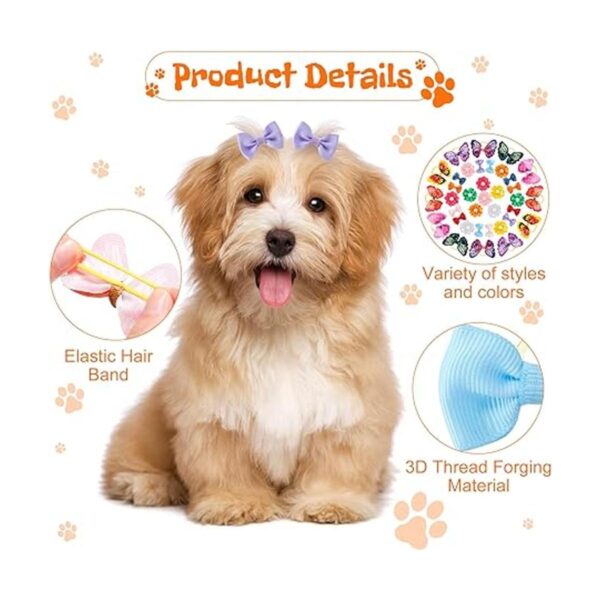 Janinka 36 lazos para el pelo de perro perlas de flores