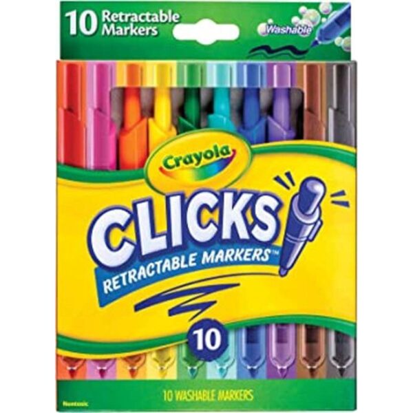 Crayola Marcadores lavables con puntas retráctiles clics_1