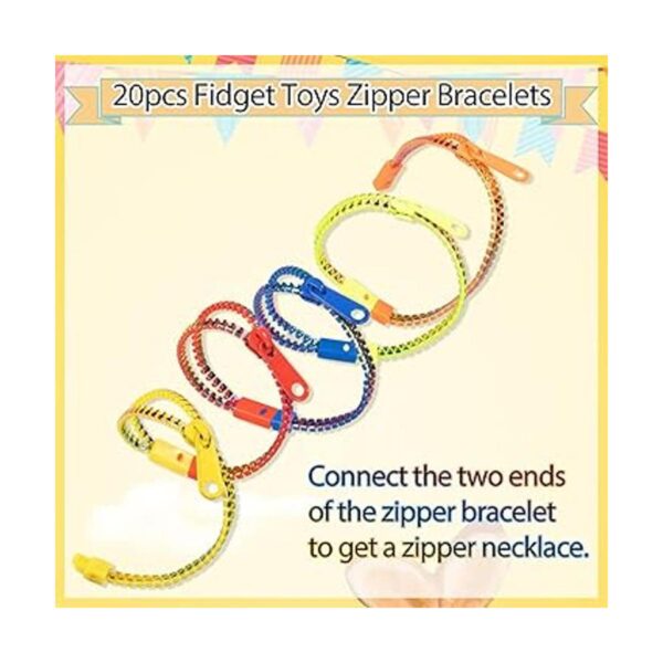 Juguetes para la ansiedad pulseras con cremallera de_5