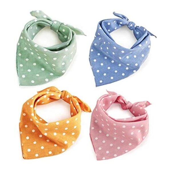 4 pañuelos para perro lindos y suaves de algodón para_1