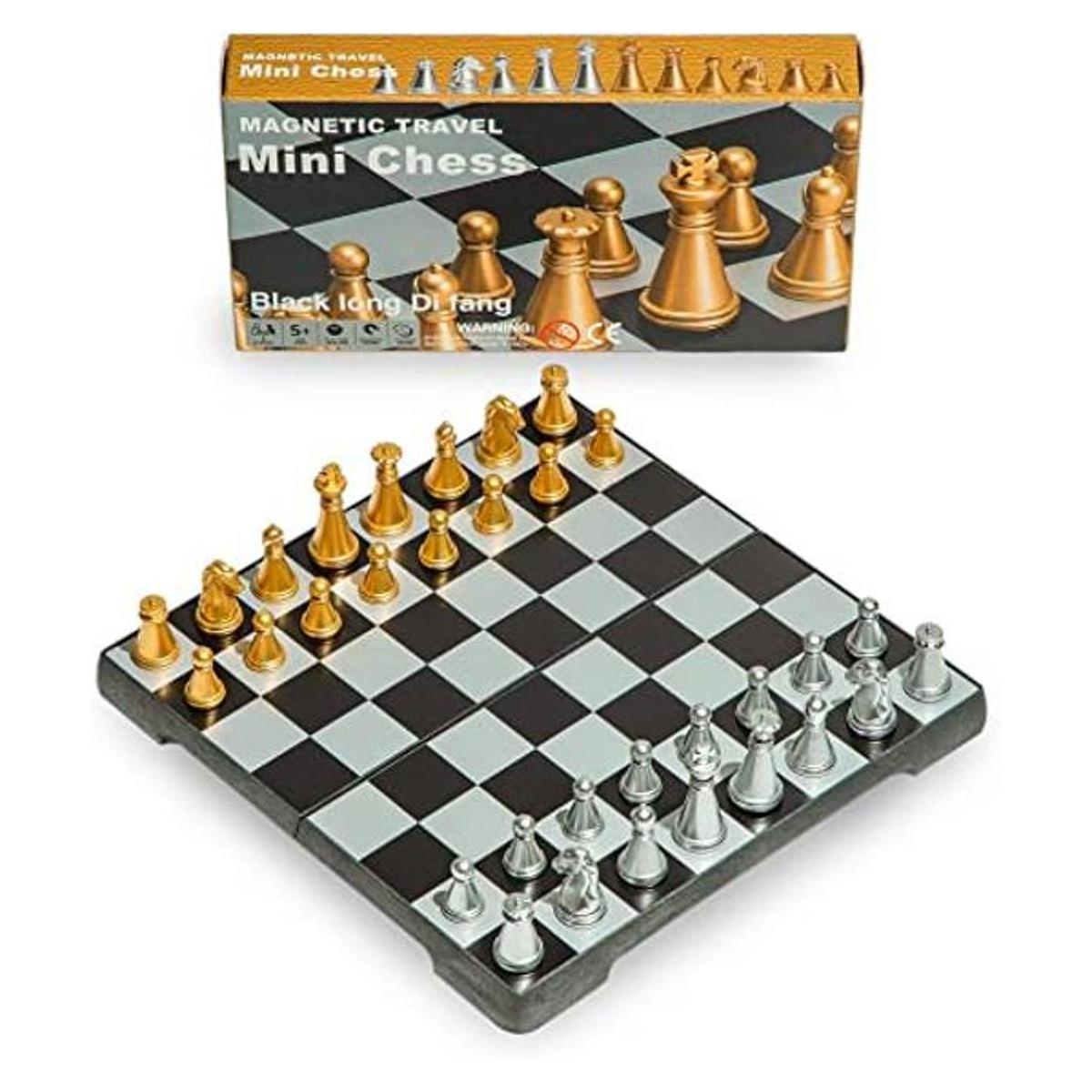 Mini juego de ajedrez magnético de viaje 6.3 pulgadas