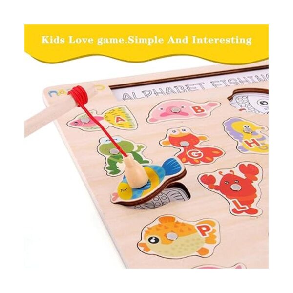 NASHRIO Juego de pesca magnético de madera para niños_3