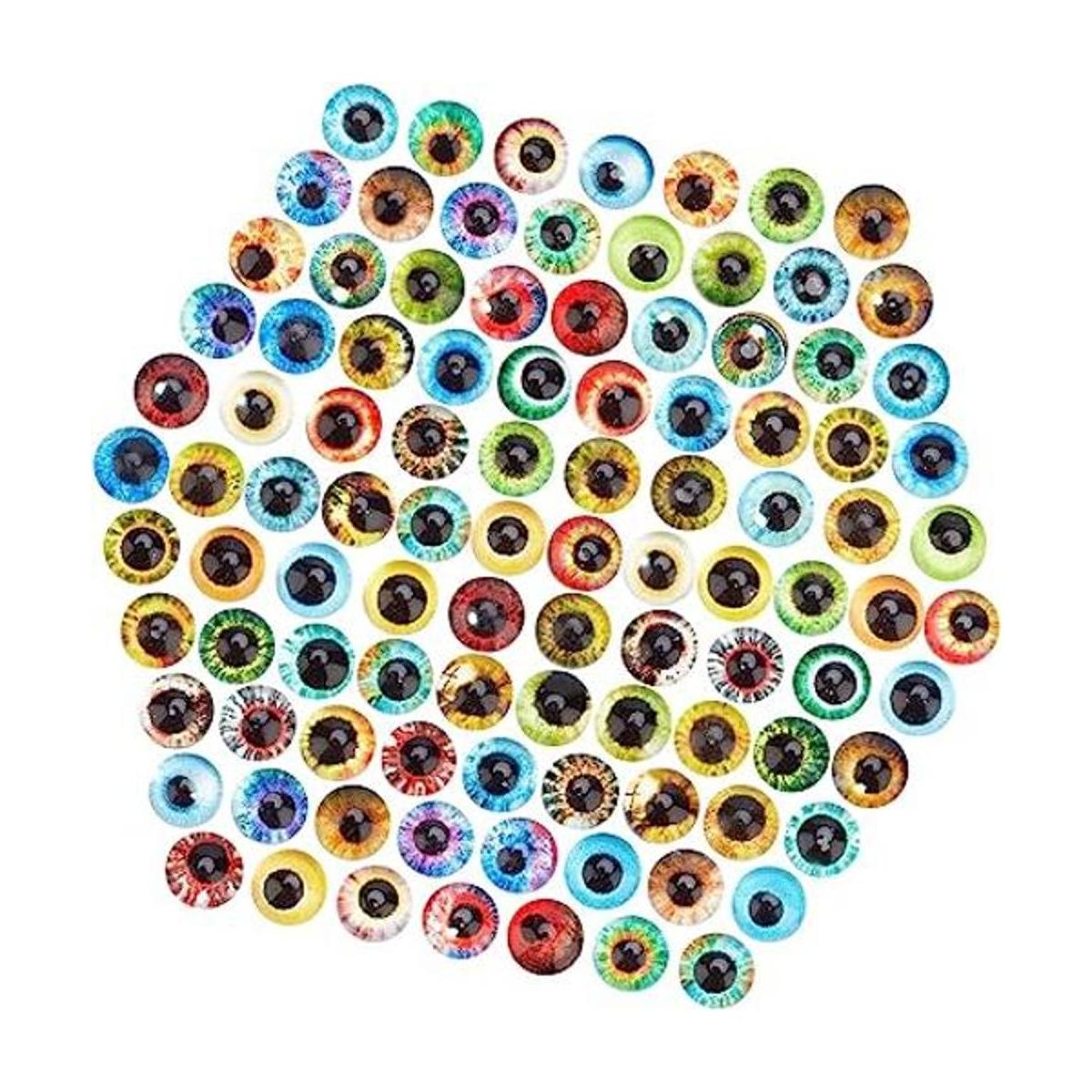 PH PandaHall 200 cabujones de cristal de ojo de animal 50