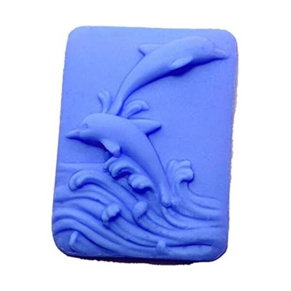Molde de jabón de silicona Delfín en relieve hecho a mano