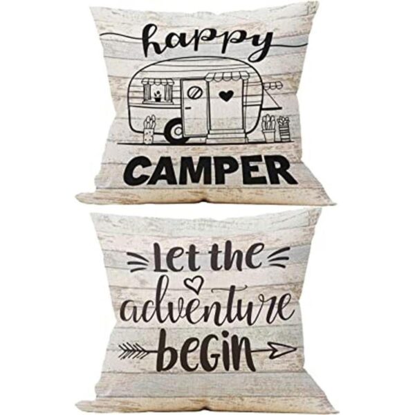 Manchengzi Lets go on an Adventure Happy Camper Funda de