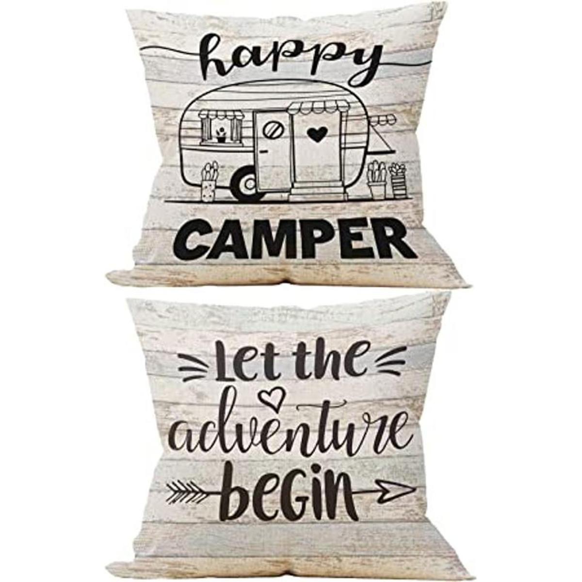 Manchengzi Lets go on an Adventure Happy Camper Funda de