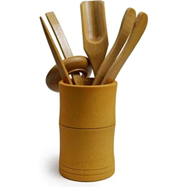 Chadao Bamboo GongFu Tea Tools Cuchara pinzas detong_1