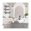 Hotop 3 letreros de pared de metal para baño decoración