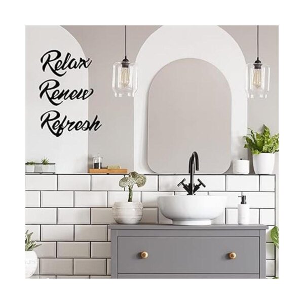 Hotop 3 letreros de pared de metal para baño decoración