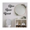 Hotop 3 letreros de pared de metal para baño decoración