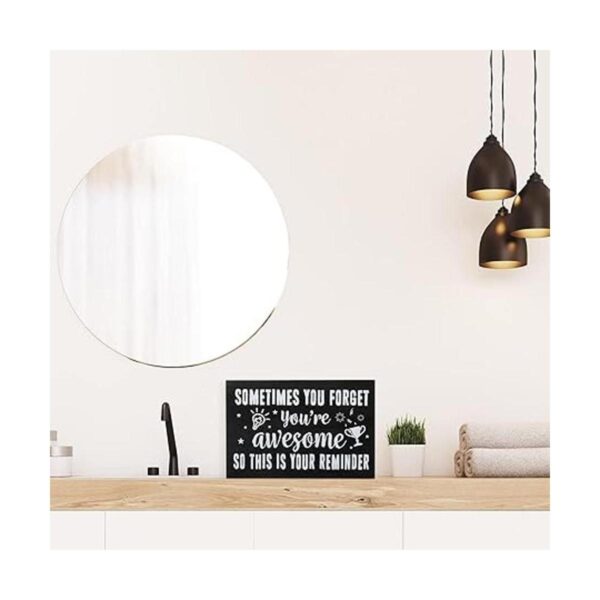 Letrero inspirador de madera con texto en inglés