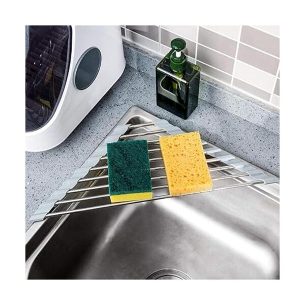 Tomorotec Escurridor de platos enrollable triangular para