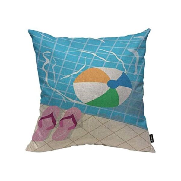 HOSNYE Funda de almohada para piscina algodón lino_1