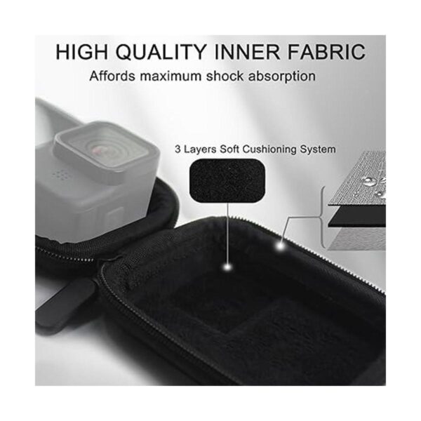 FitStill Mini estuche de transporte negro para GoPro Hero