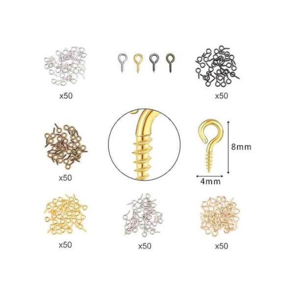 Juego de 360 anillos de llavero que incluye 60 anillos de_3