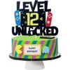 Decoración para tarta de videojuegos de nivel 12_1