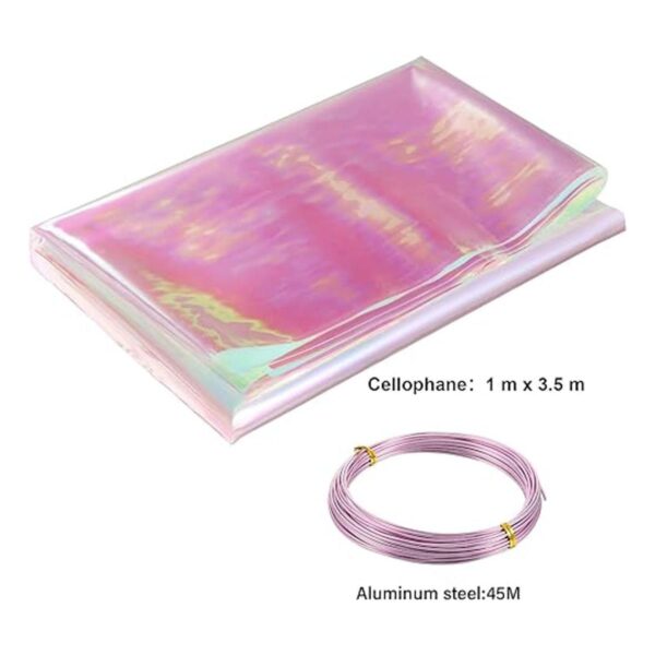 Envoltura de celofán iridiscente de 39 x 138 pulgadas para_2