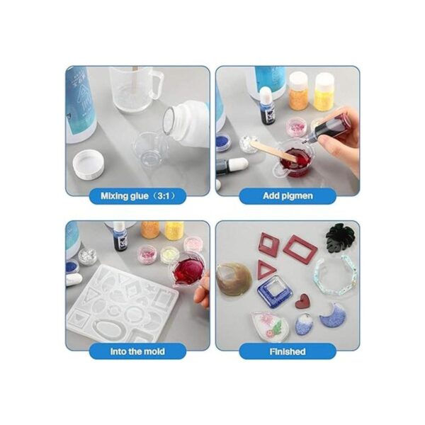 4 piezas de moldes de resina para aretes moldes de