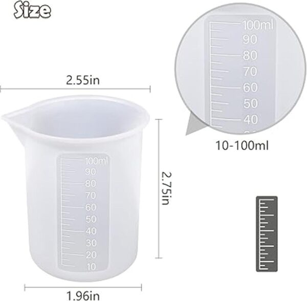 Moukiween 10 tazas medidoras de silicona para resina_3