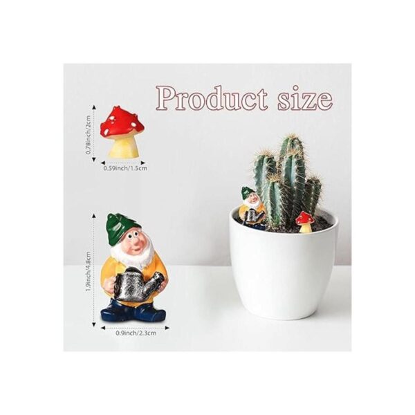 Estatuas de resina de gnomos de hada de 7 piezas de mini