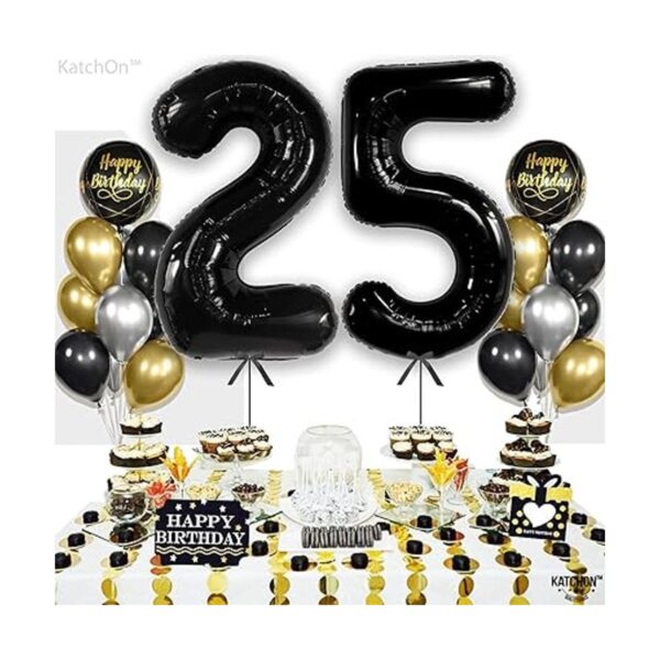 Papel de aluminio gigante de 25 globos color negro 40_2