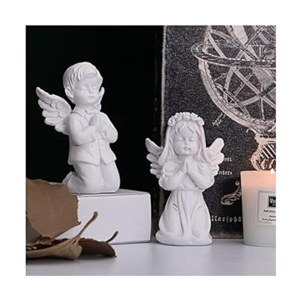 Cherubs Angels Figura de resina para jardín adorable