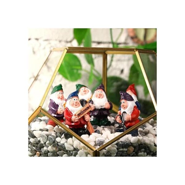 Estatuas de resina de gnomos de hada de 7 piezas de mini