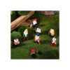 Estatuas de resina de gnomos de hada de 7 piezas de mini