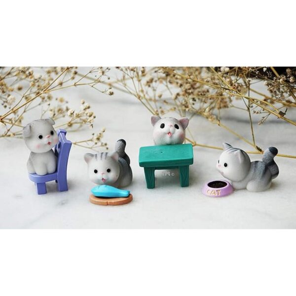 Neko 9 piezas miniatura de gatos de jardín con_4