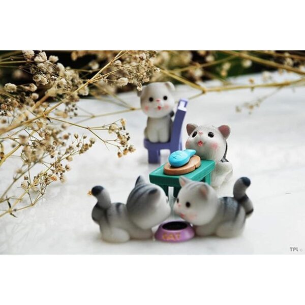 Neko 9 piezas miniatura de gatos de jardín con_5