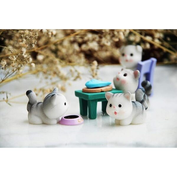 Neko 9 piezas miniatura de gatos de jardín con_3