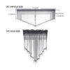 Cortinas de cenefa transparentes con cuentas para sala de