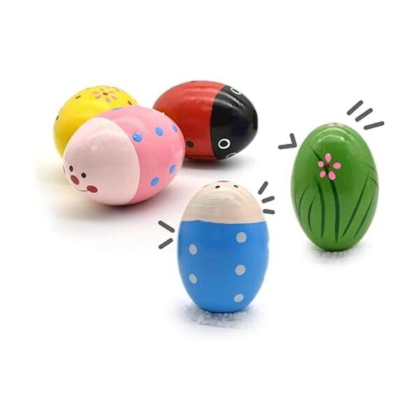 Hayder Huevos de Pascua de madera juguetes maracas_5