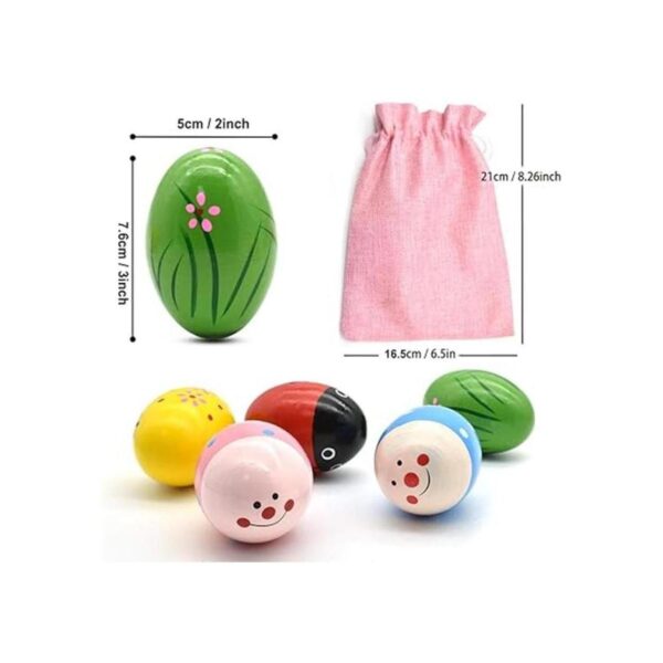 Hayder Huevos de Pascua de madera juguetes maracas_3