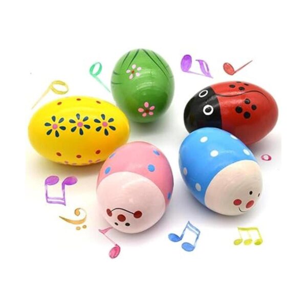 Hayder Huevos de Pascua de madera juguetes maracas_2