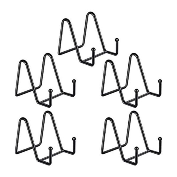 Decolore 5 Pack 3 Inch Metal Display Stands Black Iron