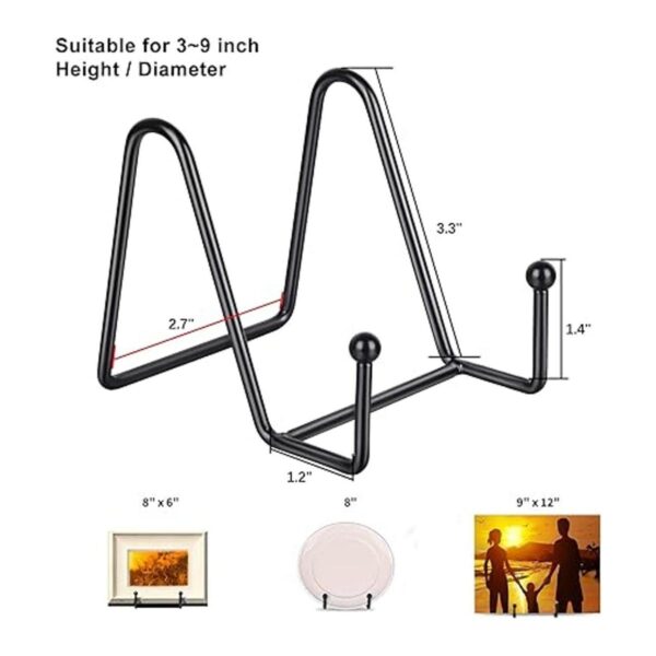 Decolore 5 Pack 3 Inch Metal Display Stands Black Iron