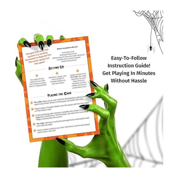 Juego de bingo de Halloween paquete de 30 cartas de_5