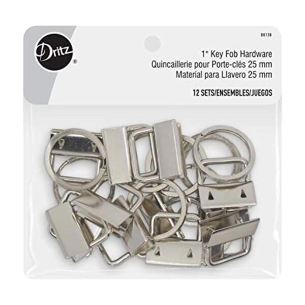 Dritz Key Fob Hardware1in Níquel Incluye Fob Ring_1