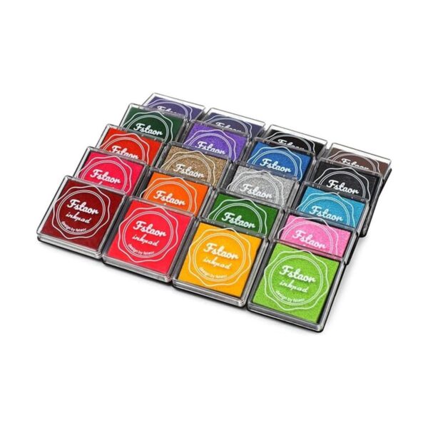Fstaor Almohadillas de tinta lavables de 20 colores para