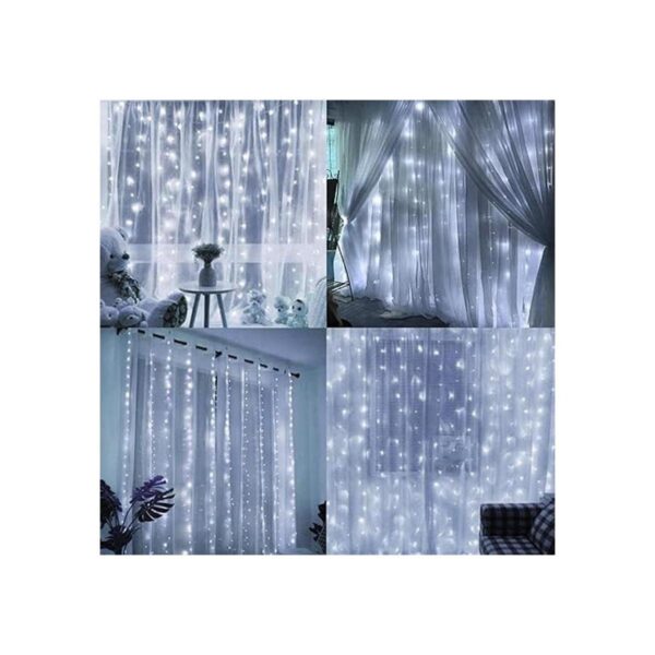 Iluminación para el hogar ventana 300 luces LED 8 modos_3
